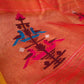 Narangi Narayani |  Handloom Cotton Saree with Muniya Zari & Tissue Pallu