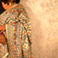 Lakshmi : Pure Silk Hand Painted Madhubani Art Saree (Silk Mark)