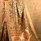 Lakshmi : Pure Silk Hand Painted Madhubani Art Saree (Silk Mark)