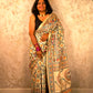 Lakshmi : Pure Silk Hand Painted Madhubani Art Saree (Silk Mark)