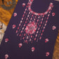 Night Sky – Hand Embroidered Chiffon Kurti Fabric (Floral, 2.5 m) | Unstitched Kurti Fabric