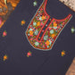 Blue Berry  – Hand Embroidered Chiffon Kurti Fabric (Floral, 2.5 m) | Unstitched Kurti Fabric