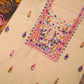 Butter Scotch  – Hand Embroidered Chiffon Kurti Fabric (Floral, 2.5 m) | Unstitched Kurti Fabric