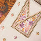 White Blossom – Hand Embroidered Chiffon Kurti Fabric (Floral, 2.5 m) | Unstitched Kurti Fabric