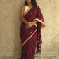 Soundhi – Pure Cotton Chocolate Brown Saree