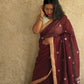 Soundhi – Pure Cotton Chocolate Brown Saree