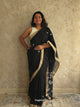 Bulbul – Pure Cotton Pitch Black Saree
