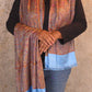 Oagh Women's Jamawar Shawl, Faux Pashmina, Sky Blue