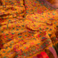 Oagh Women's Jamawar Shawl, Faux Pashmina, Mustard Yellow