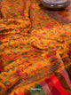Oagh Women's Jamawar Shawl, Faux Pashmina, Mustard Yellow