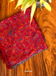 Oagh Women's Jamawar Shawl, Faux Pashmina, Dark Red