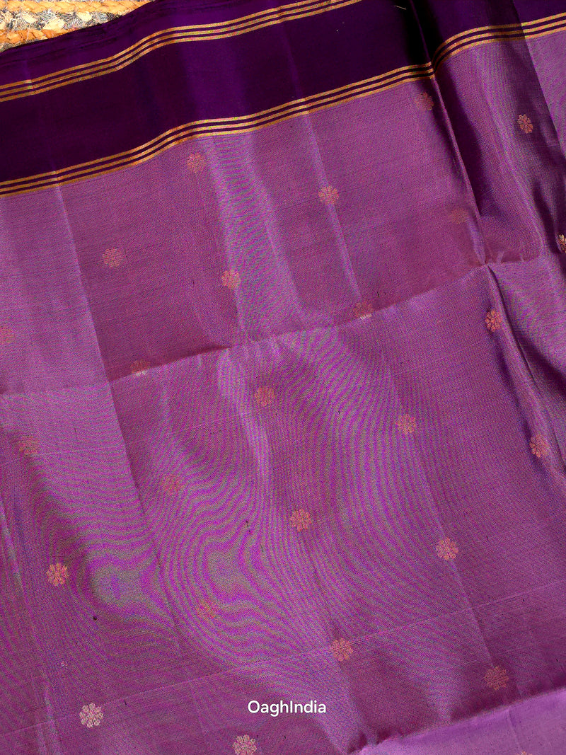 Kurinji (Pani): Kanjeevaram Heritage Saree