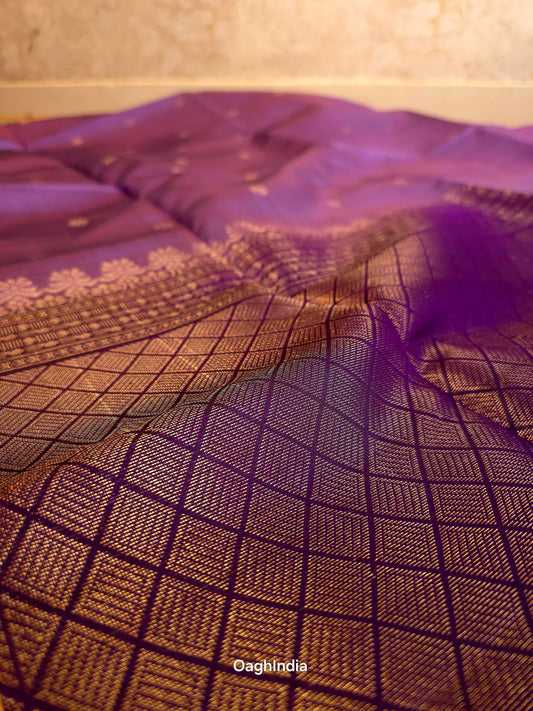 Kurinji (Pani): Kanjeevaram Heritage Saree