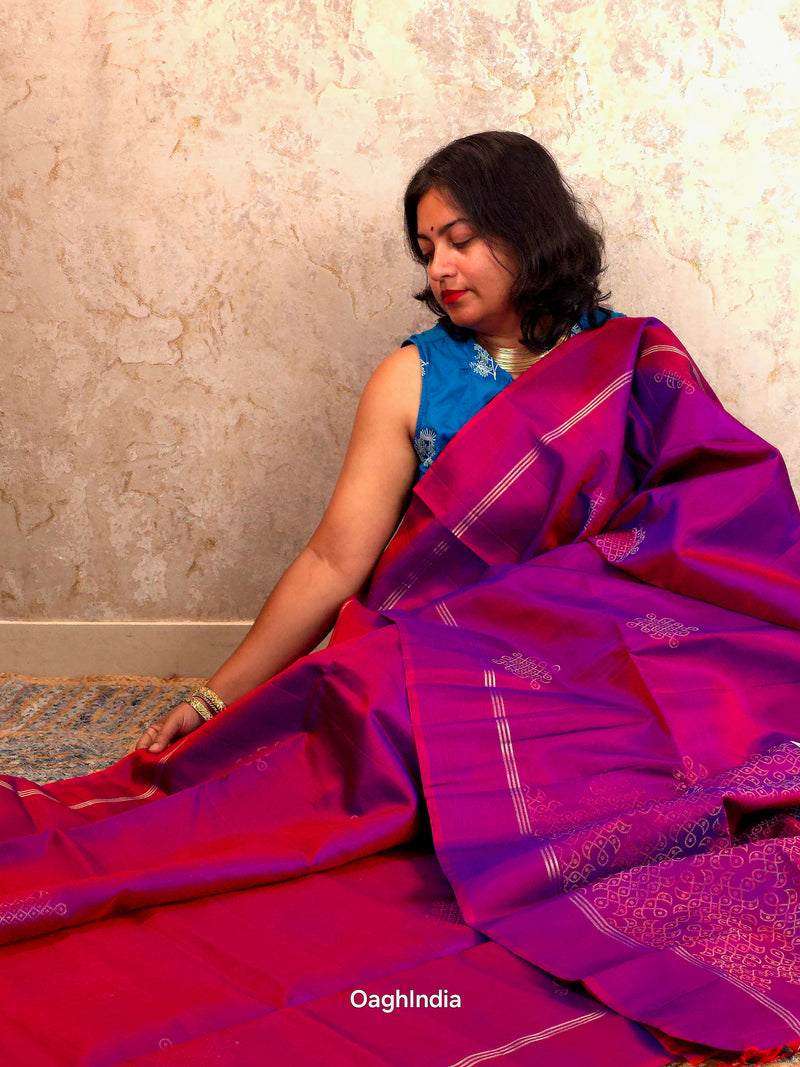 Kolam (Vidiyal): Kanjivaram Heritage Saree