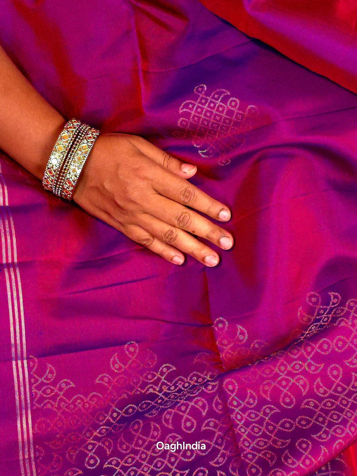 Kolam (Vidiyal): Kanjivaram Heritage Saree