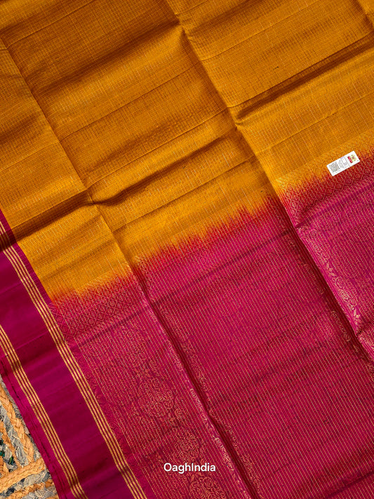 Manjal (Kungumam): Kanjivaram Heritage Saree