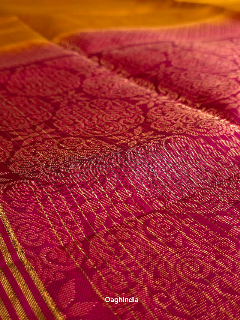 Manjal (Kungumam): Kanjivaram Heritage Saree