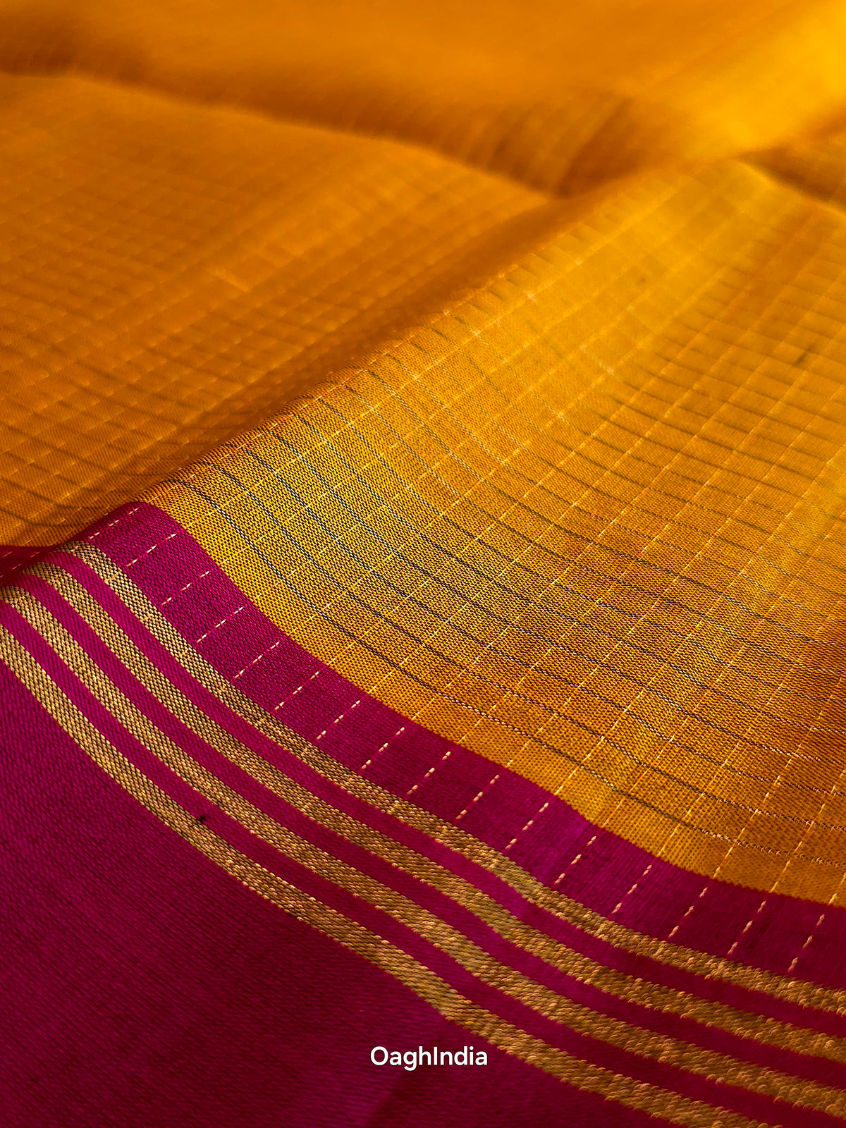 Manjal (Kungumam): Kanjivaram Heritage Saree