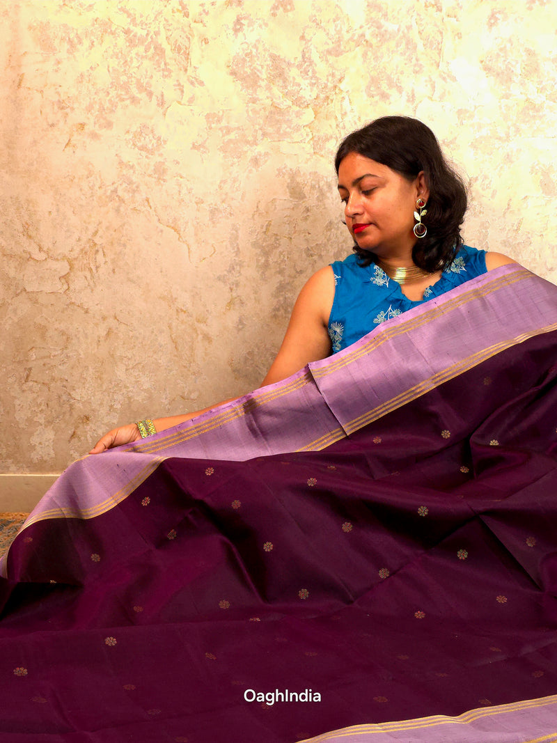 Malli (Anthi): Kanjivaram Heritage Saree