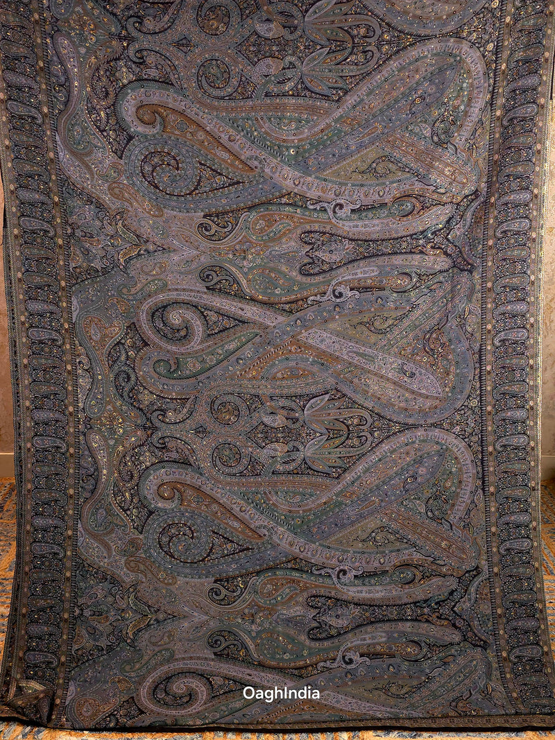 Kong Posh (Shaam): Kashmiri Heritage Saree