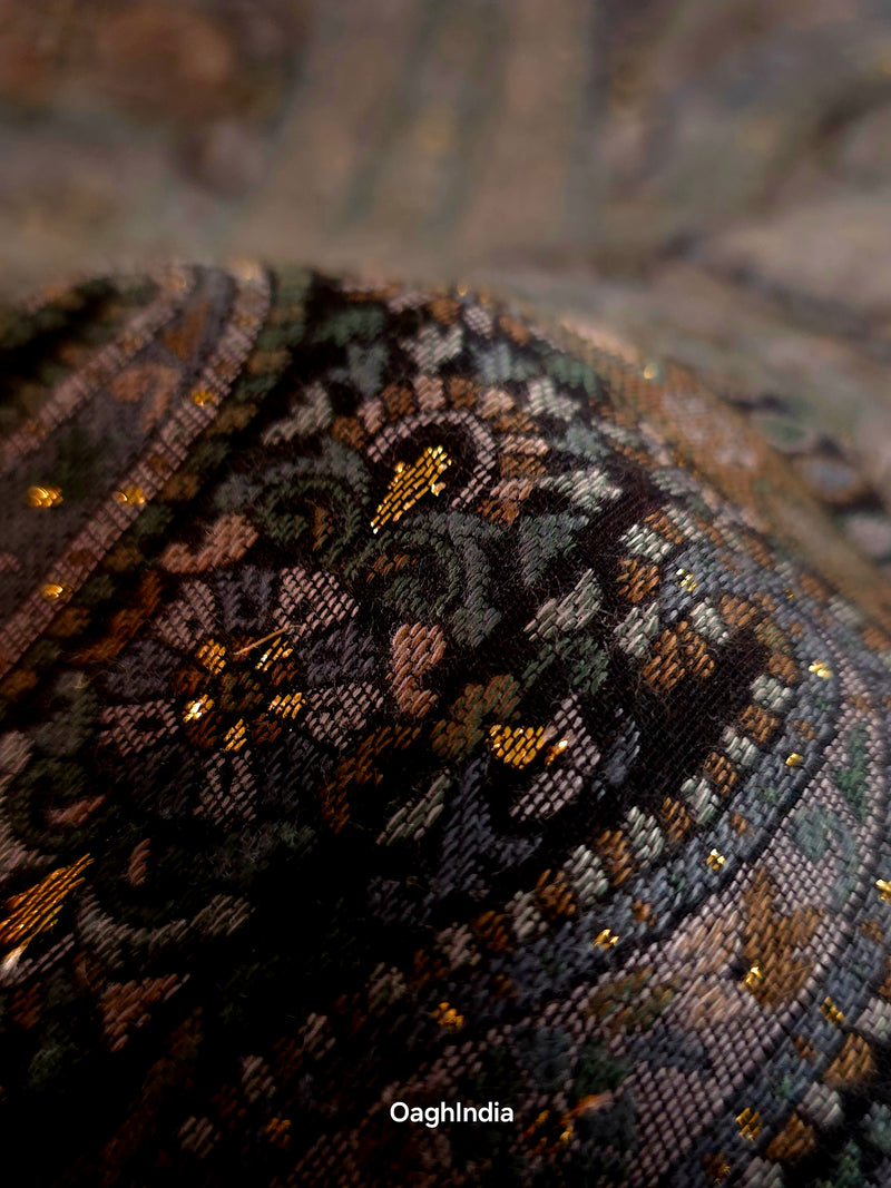 Kong Posh (Shaam): Kashmiri Heritage Saree