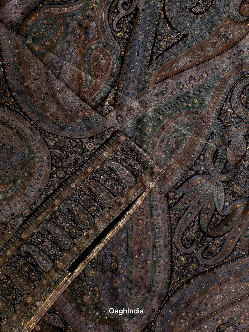 Kong Posh (Shaam): Kashmiri Heritage Saree
