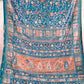 Parijat - Peacock Blue Dual Tone : Kashmiri Heritage Saree
