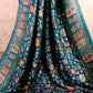 Parijat - Peacock Blue Dual Tone : Kashmiri Heritage Saree