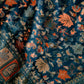 Parijat - Peacock Blue Dual Tone : Kashmiri Heritage Saree