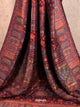 Parijat - Maroon Monochrome : Kashmiri Heritage Saree
