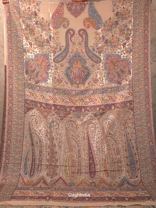 Royal Champagne : Kashmiri Heritage Saree