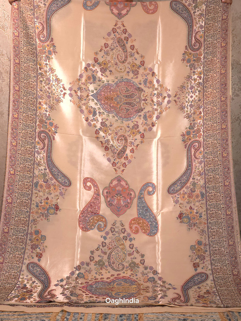 Royal Champagne : Kashmiri Heritage Saree