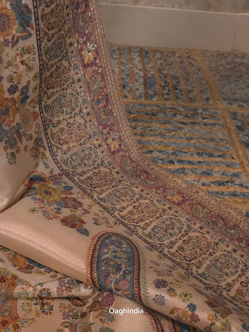 Royal Champagne : Kashmiri Heritage Saree