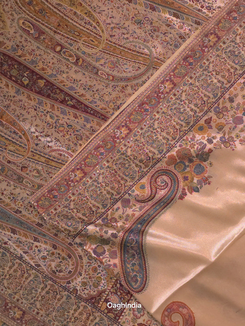 Royal Champagne : Kashmiri Heritage Saree