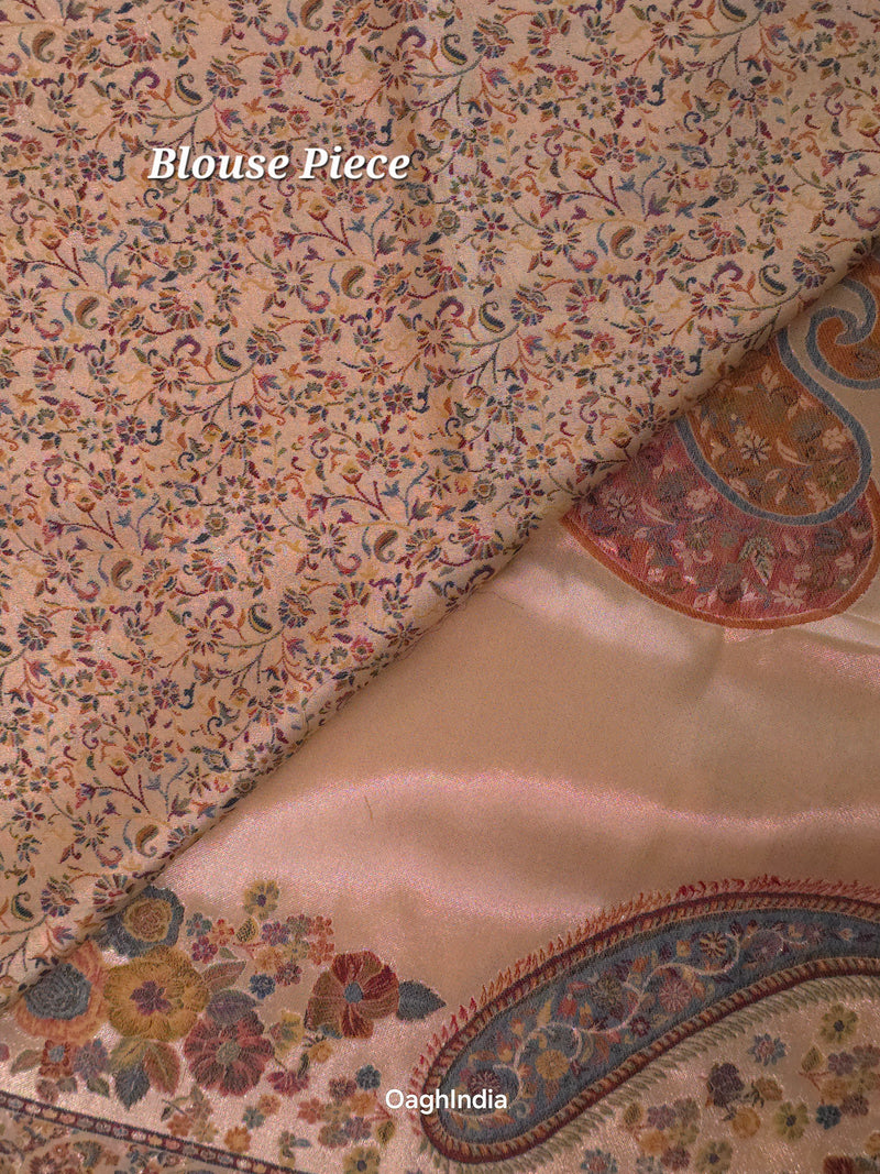 Royal Champagne : Kashmiri Heritage Saree