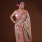 Parijat (Pistachio & Pink): Authentic Kashmiri Saree
