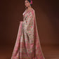 Parijat (Pistachio & Pink): Authentic Kashmiri Saree