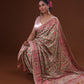 Parijat (Pistachio & Pink): Authentic Kashmiri Saree