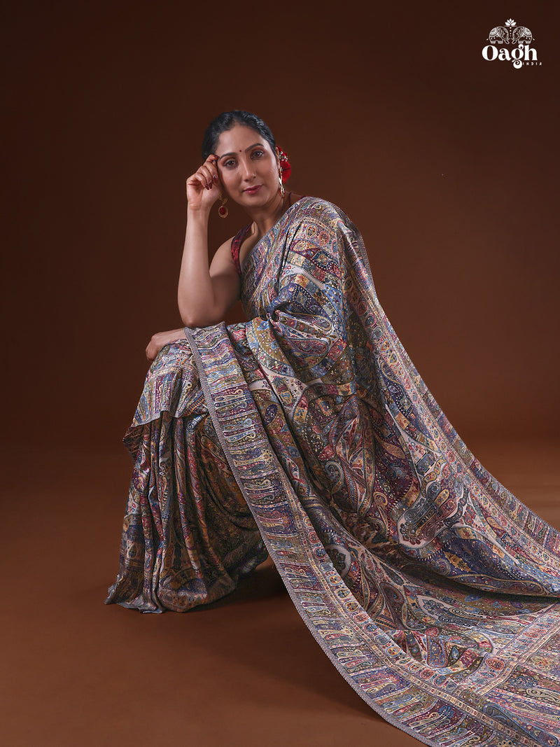 Kong Posh (Pristine): Authentic Kashmiri Saree