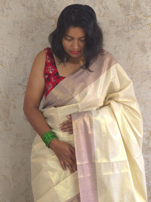 Aara Purple : Traditional Onam Saree From Kerala