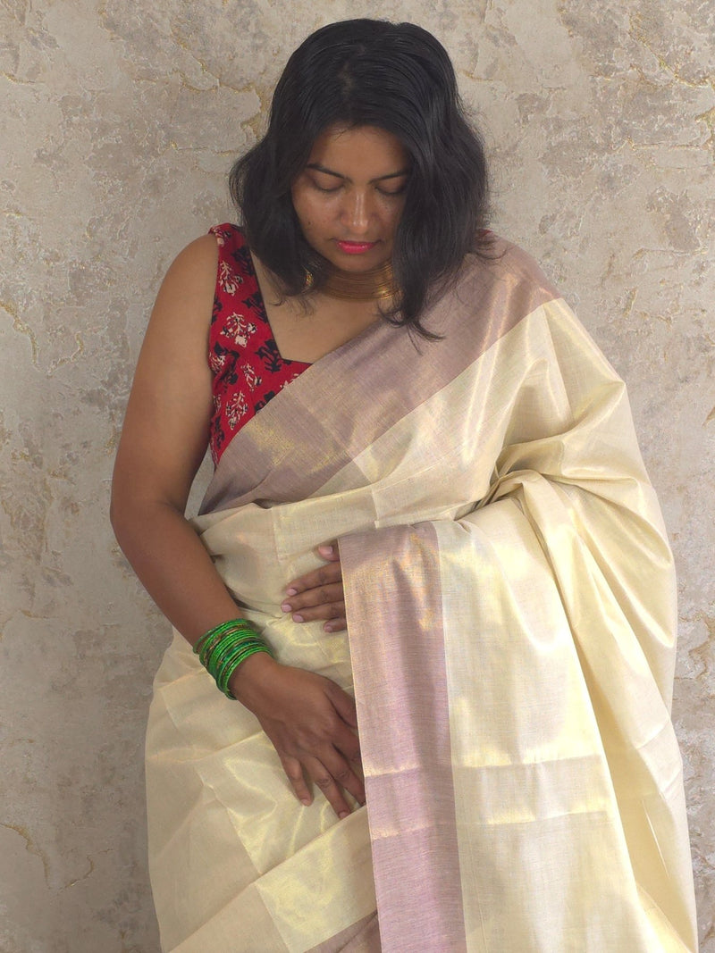 Aara Purple : Traditional Onam Saree From Kerala