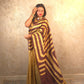 Aavya : Pure Silk Abstract Art Saree (Silk Mark) - Oagh India