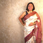 Amaya : Pure Silk Abstract Art Saree (Silk Mark) - Oagh India