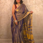 Amethyst Mist : Metallic Tissue Saree - Oagh India
