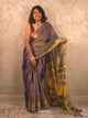 Amethyst Mist : Metallic Tissue Saree - Oagh India