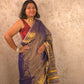 Amethyst Mist : Metallic Tissue Saree - Oagh India