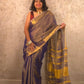 Amethyst Mist : Metallic Tissue Saree - Oagh India