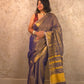 Amethyst Mist : Metallic Tissue Saree - Oagh India