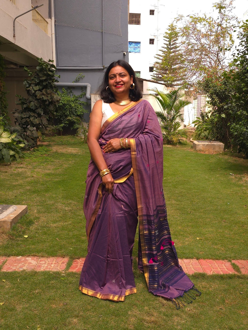 Amrita - Pure Cotton Handloom saree - Oagh India