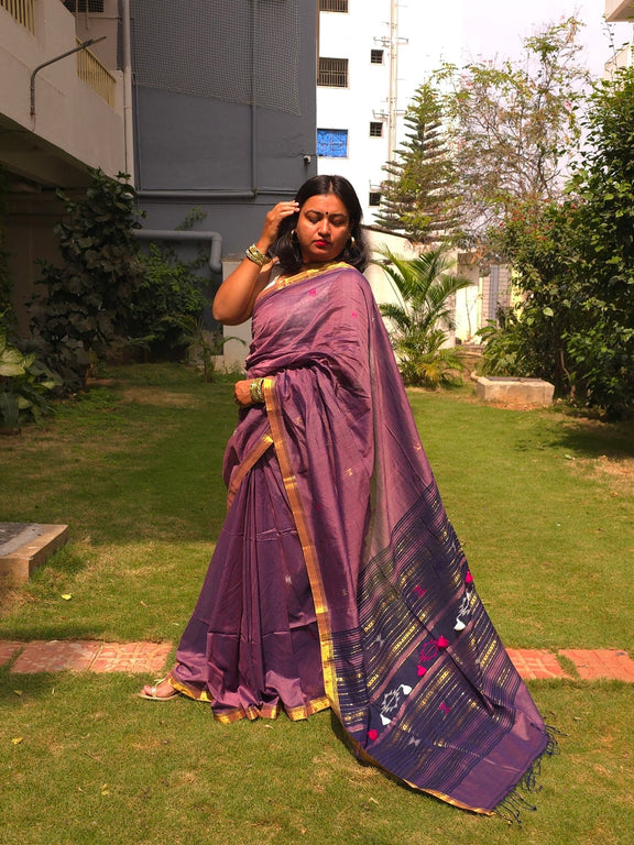 Amrita - Pure Cotton Handloom saree - Oagh India